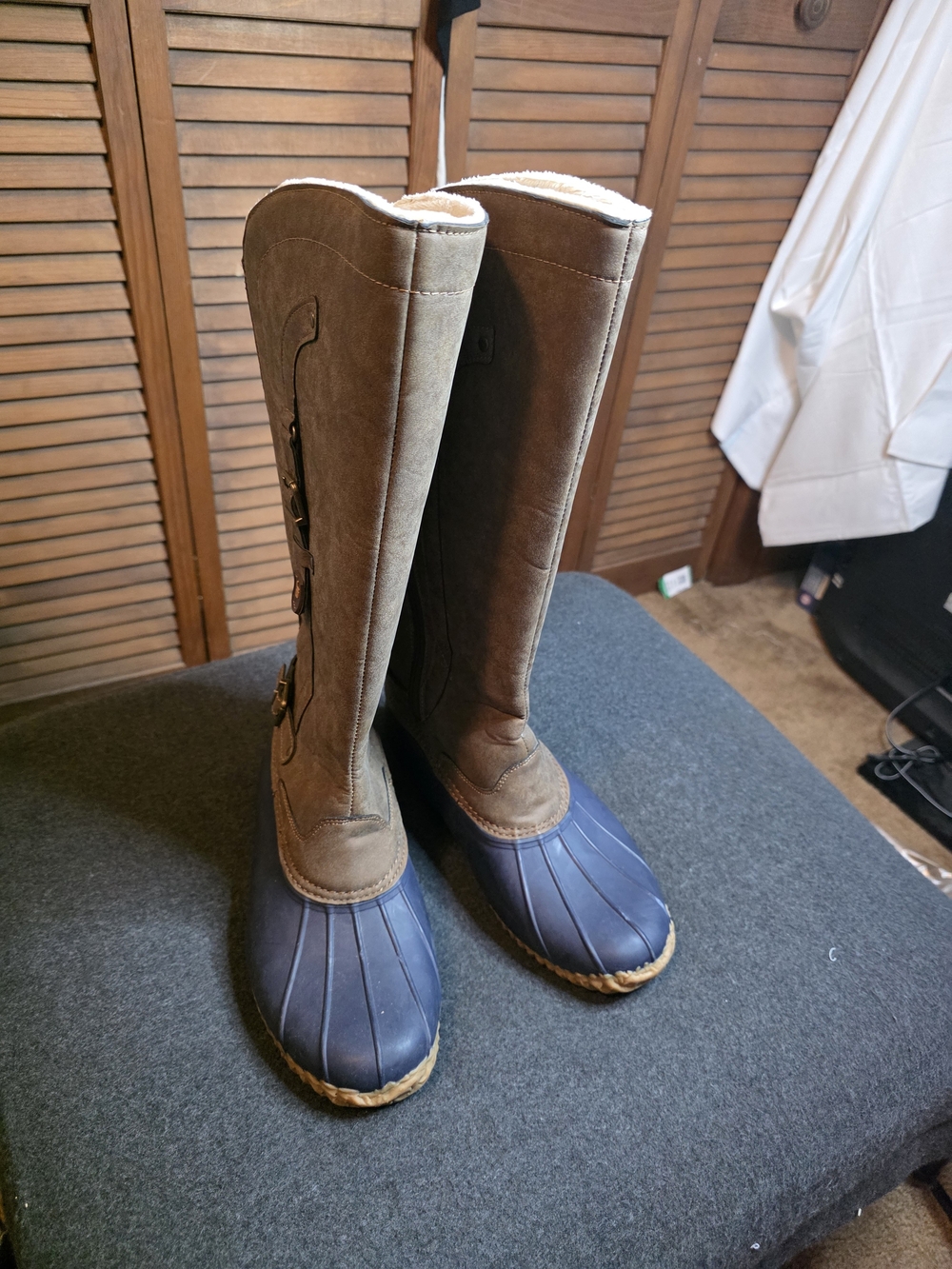 JBU by Jambu Colorado Encore Tall Duck Boots Brown Blue Size 11M